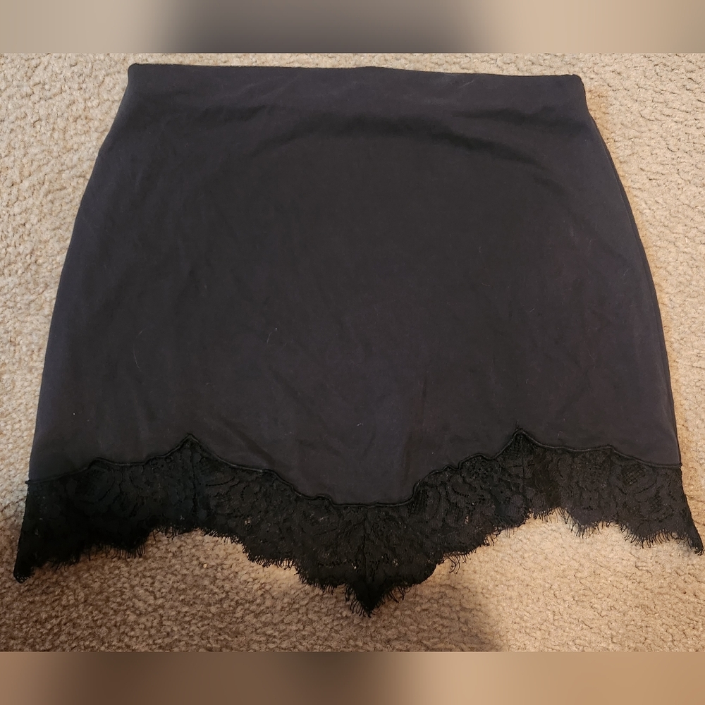 Express Black Lace Trim Chemise
